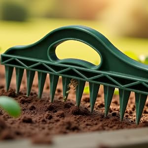Garden Seeder - Seed Spacing Tool Achieve Precise Seed & Seedling Placement in Rows, Trays for Vegetables, Flowers, Herbs. Ergonomic Manual Weeder Design.