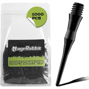 Soft Tip Darts 1000pcs/bag, 2BA Thread Plastic Tip for Darts, Soft Dart Tips Set Dart Accessories Soft Tip Sets