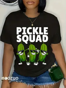 100% Cotton Pickle Squad Art For Men Women Cucumber Pickle Lover T-Shirt