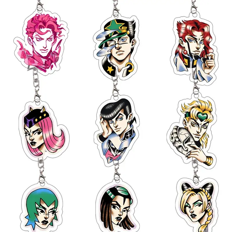 JoJo's Bizarre Adventure Acrylic Keychain – Kakyoin, Jotaro, Kakyoin, Trish Una Anime Bag Charm, Gift For Fan