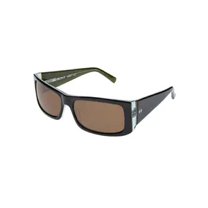 Tres Noir Big Iron II Men's Moss Tort Box-Shaped Sunglasses, Handmade Craft, Bold Full-Rim, Large Size, Prescription Fashion Accessory