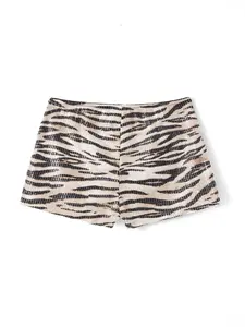 Sequin Zebra Micro Shorts