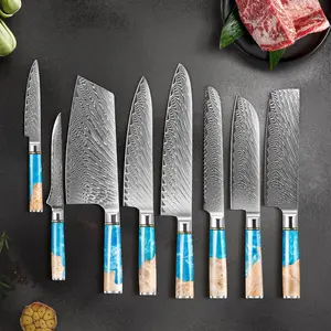 Chef's knife 8-inch Damascus stainless steel kitchen knife, professional kitchen knife, ultra sharp cooking knife, with high-end gift box