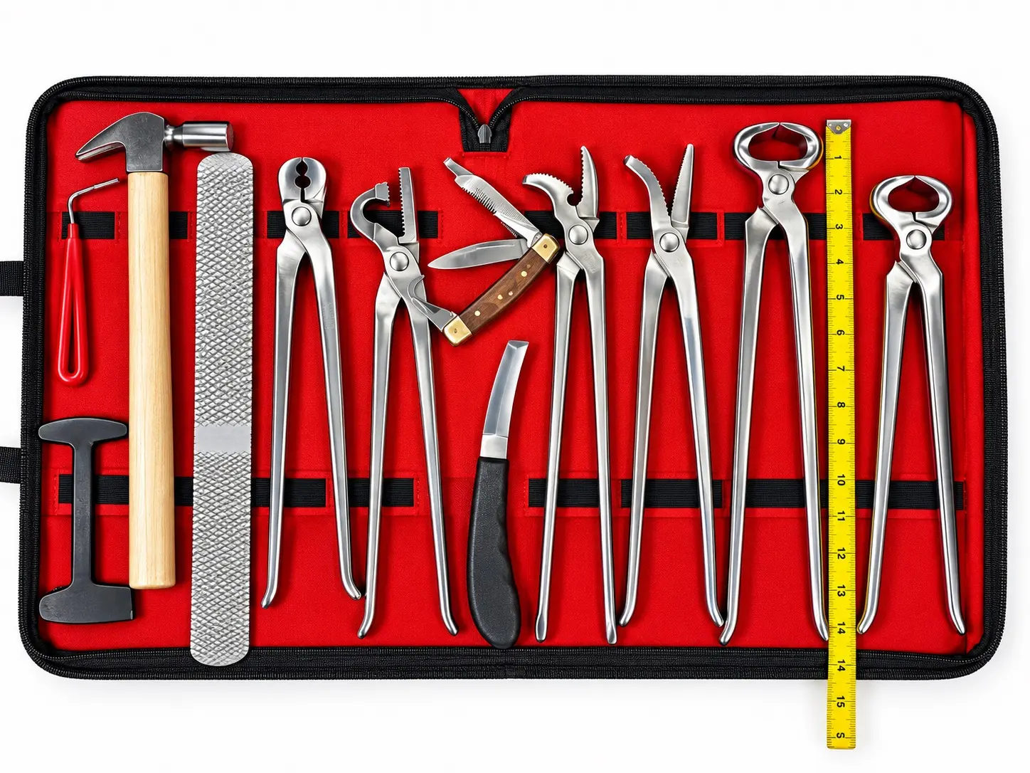 13 items Heavy Duty Professional Horse Care Farrier Hoof Clincher Tool Kit
