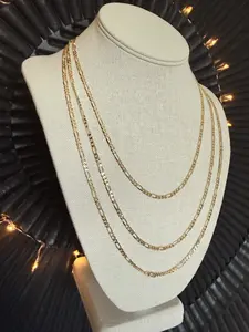 Italian S925 Gold plated Figaro chains