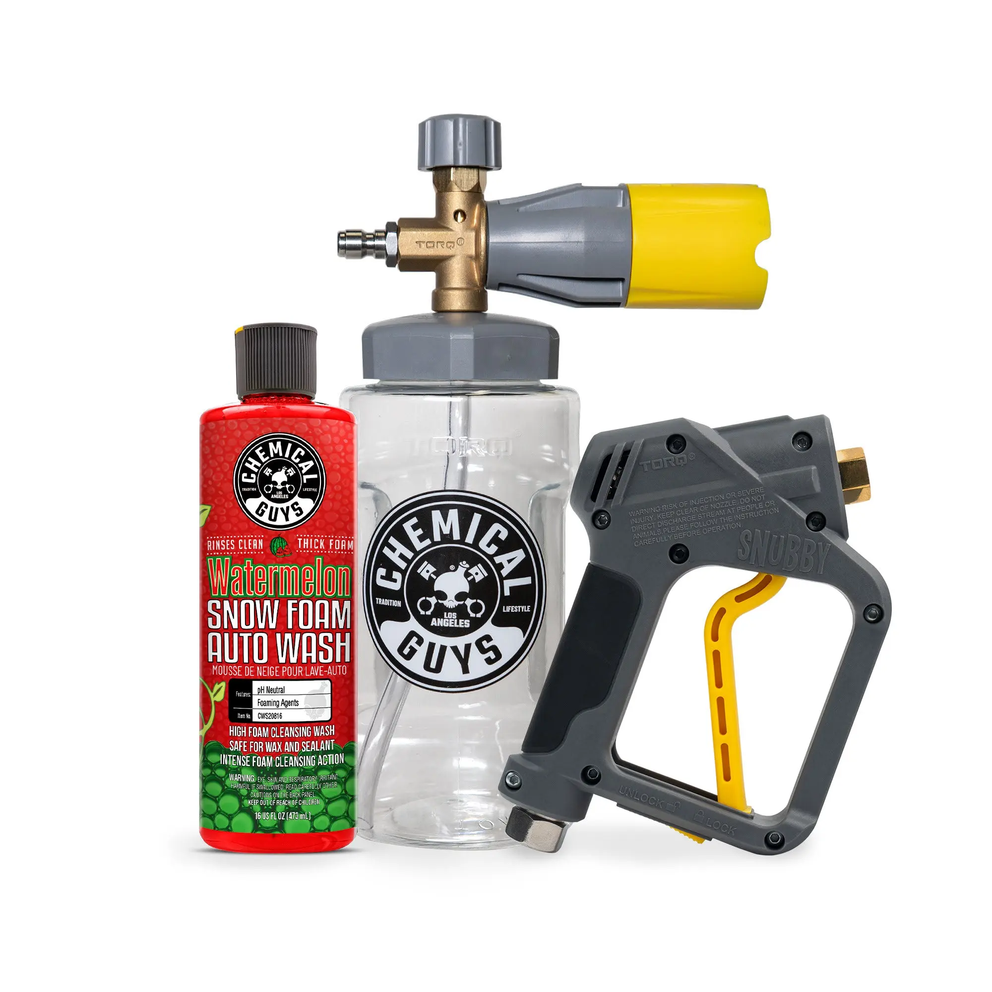 Big Mouth Foam Cannon & Pressure Washer Gun Car Wash Sprayer Kit Set, Complete Kit Included with Free Watermelon Snow Foam for Deep Cleaning, Safe for Ceramic Coatings