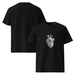 MIRAGE STUDIO - Mechanical Heart - Men's Regular Fit - Daily Fashion T-shirt- Fabric Cotton Menswear Top Casual