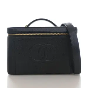 Pre-owned Caviar toiletry bags Chanel Vintage Large Timelss CC Vanity Case