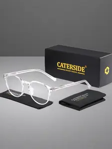 CATERSIDE One Pair With Packaging Elegant Minimalist Style New Round Thick Frame TR90 Prescription Glasses Frame Unisex CP Temple Tips Core Wire Design Ideal for Casual Cycling Beach Weddings Street Photography