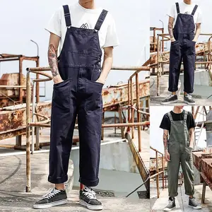 Men’s Lightweight Bib Overall — Fashionable, Relaxed Fit, Casual, Cotton Denim, with Pockets, for Everyday Wear