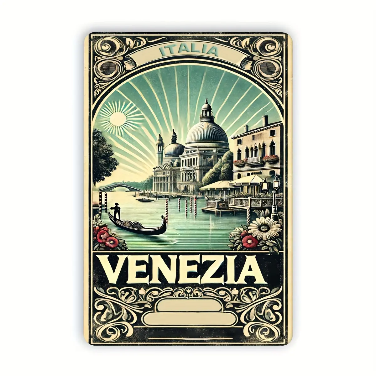 Vintage Venice Italy Metal Tin Sign - 8X12 Inch Retro Wall Art For Bar, Cafe, Garage, Home Decor - Perfect Gift For Birthdays & Weddings