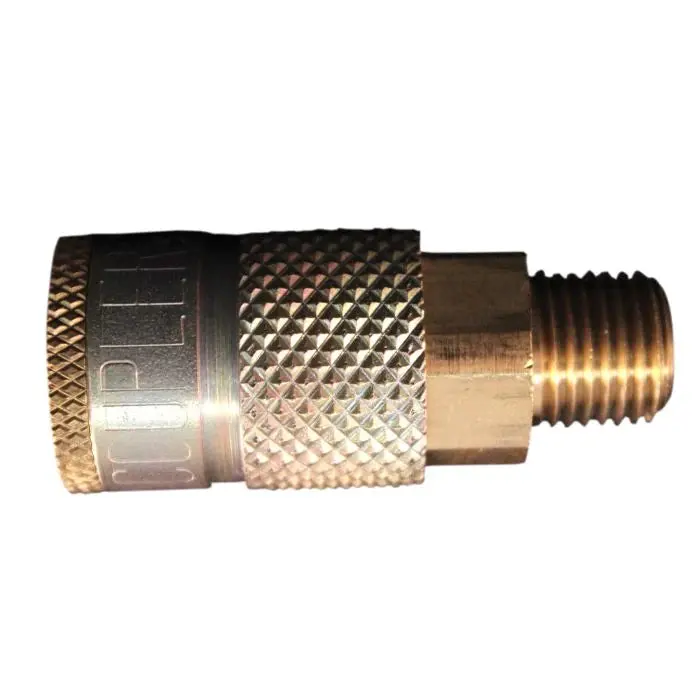 Milton 786BK 1/4" MNPT T-Style Coupler with Durable Design and Standard Threads for Versatile Applications