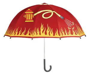 212 MAIN Kidorable Child-Size Red Fireman Umbrella, Nylon Fabric, Whimsical Look