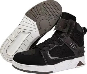Motorcycle Leather Boots,Street Riding Shoes,Anti-Slip Side Zipper Shoes for Men and Women
