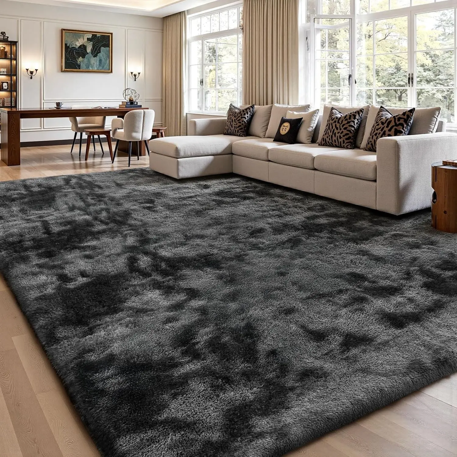 Shag Area Rugs for Bedroom Living Room,Ultra Soft Fluffy Area Rugs for Dorm, Indoor Carpet Nursery Rugs for Kids Room Home Decor, Decorative Rugs, Shaggy Area Rugs, Soft Thick Rugs, Fluffy Modern Rug