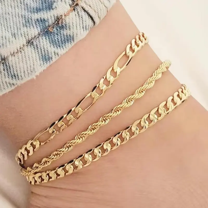 Simple Adjustable Chain Anklet, Boho Layered Foot Jewelry for Women, Fashionable Jewelry Accessories, Trendy Jewelry, Versatile Dainty Accessory for Daily Wear