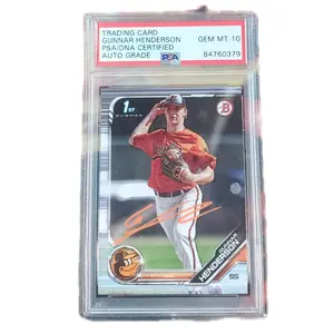 Gunnar Henderson 1st Bowman Signed PSA Mint 10 Autograph Card