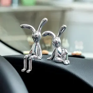 Rabbit Design Car Ornament, Car Dashboard Decoration, Car Interior Decoration Accessories, Desktop Decoration for Home, Room, Garden and Holiday Celebration