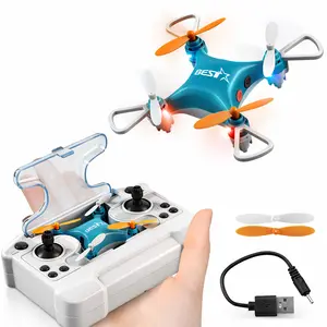 Mini Drone for Kids Beginners, RC Quadcopter with LED Lights, USB Rechargeable Indoor Flying Toy with Controller Storage Case