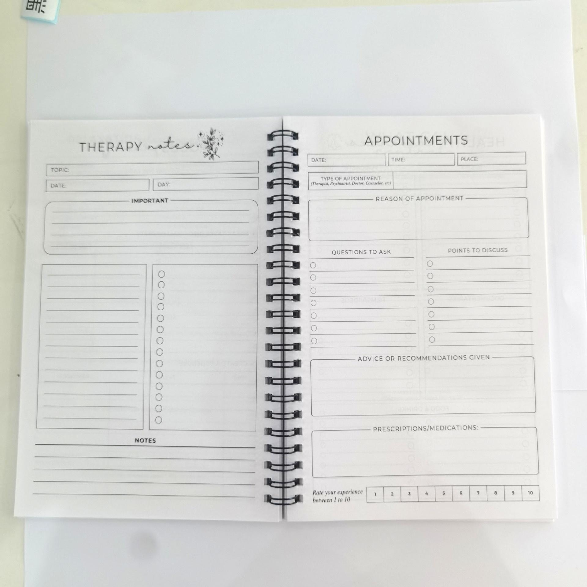 Mental Health Planning Notepad