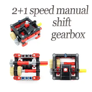 Cross-Border Hot Sale Domestic MOC Small Particles Technological Blocks 98 Pcs2 +1 Gear Manual Gearbox Assembled Model