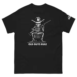 Old Guys Rule Skeleton Cowboy Shirt for Casual Outings - Classic Fabric Man