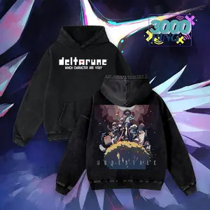 Deltarune & Undertale Hoodie & T-Shirt Which Character Are You Graphic, Vintage Acid Wash Apparel, Frisk Sans Papyrus Cast Pullover, Indie RPG Merch