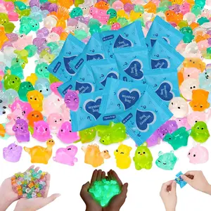 Mini Glow in The Dark Animal Resin Models,New Mystery Resin Blind Bag,Mini Luminous Farm Ocean Figures,Animal Miniatures for Fairy Accessories,Individually Wrapped Blind Bag(100PCS)