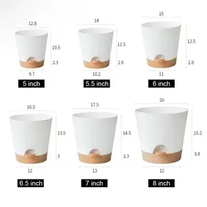 Self watering pots set of 5 (8 inch not included )