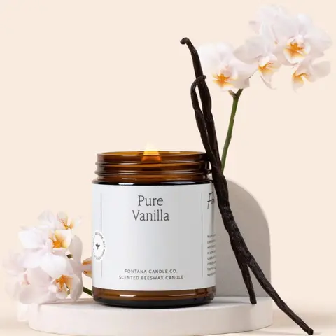 Fontana Candle Co Classic Jar Candles - Wildflower Citrus, Pure Vanilla, Farmer's Market, Spiced Latte, Warm Flannel, Cinnamon Orange Clove, Lemongrass Eucalyptus, Lavender - 40 Hour Burn Time - MADE SAFE Certified