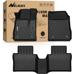 Nilight TPE Custom-Fit Car Floor Mats for Chevy Impala 2014-2020, CNC Cut Heavy-Duty Liners, All-Weather Cars Accessories with Clips for Seamless Protection