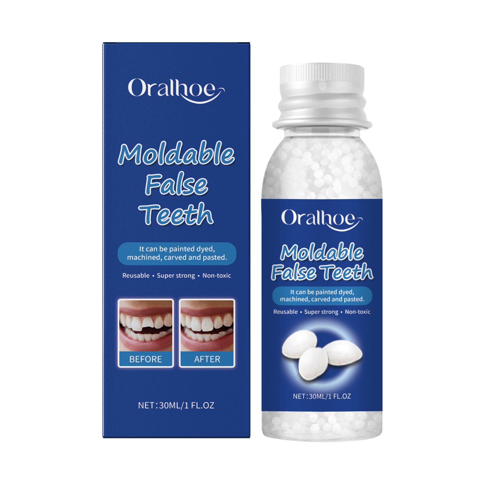 Solid Tooth Gel, Temporary Tooth Repair, Filling Cavities, Tooth Gap Filler, Denture Repair, Cosmetic Dental Glue