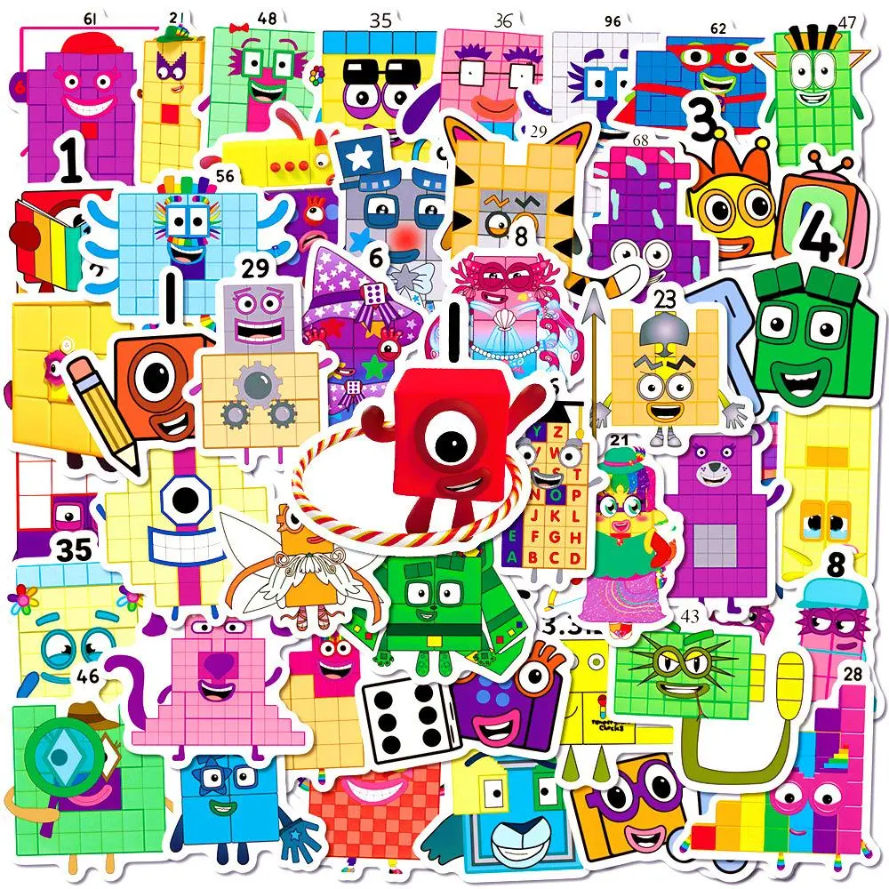 Cartoon Character Pattern Sticker, 50pcs/set Waterproof Self Adhesive Decor Paper, Decor Sticker for Gift Greeting Card & Water Bottle & Laptop