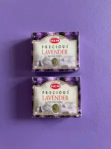 Hem Incense Cones - 2 Boxes 10 cones Precious Lavender total 20 cones