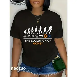 100% Cotton The Evolution Of Money Funny Bitcoin Ripple XRP To The Moon T-Shirt