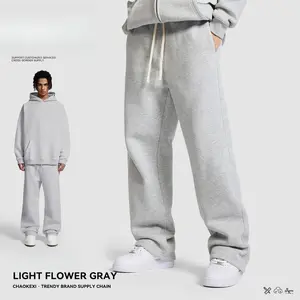 600 GSM Straight-Leg & Cuffed Baggy Fleece Sweatpants – Unisex Retro Streetwear for Spring, Autumn & Winter | Soft & Cozy Fit [2025 New Arrival]