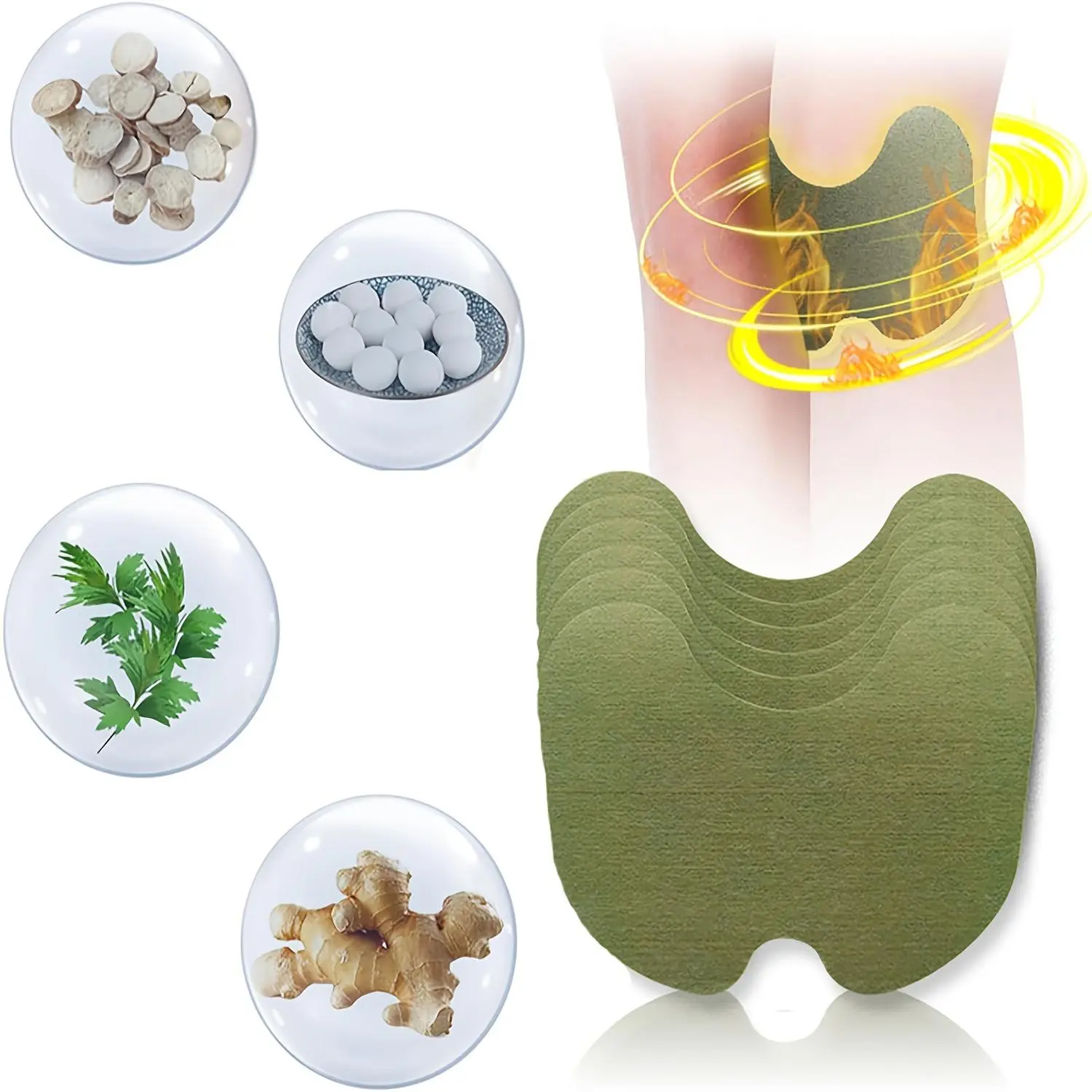 60/100pcs Knee Support Patches, Neck Shoulder Waist Joint Pain Relief, Adjustable Elastic Design, Durable Comfortable Fit