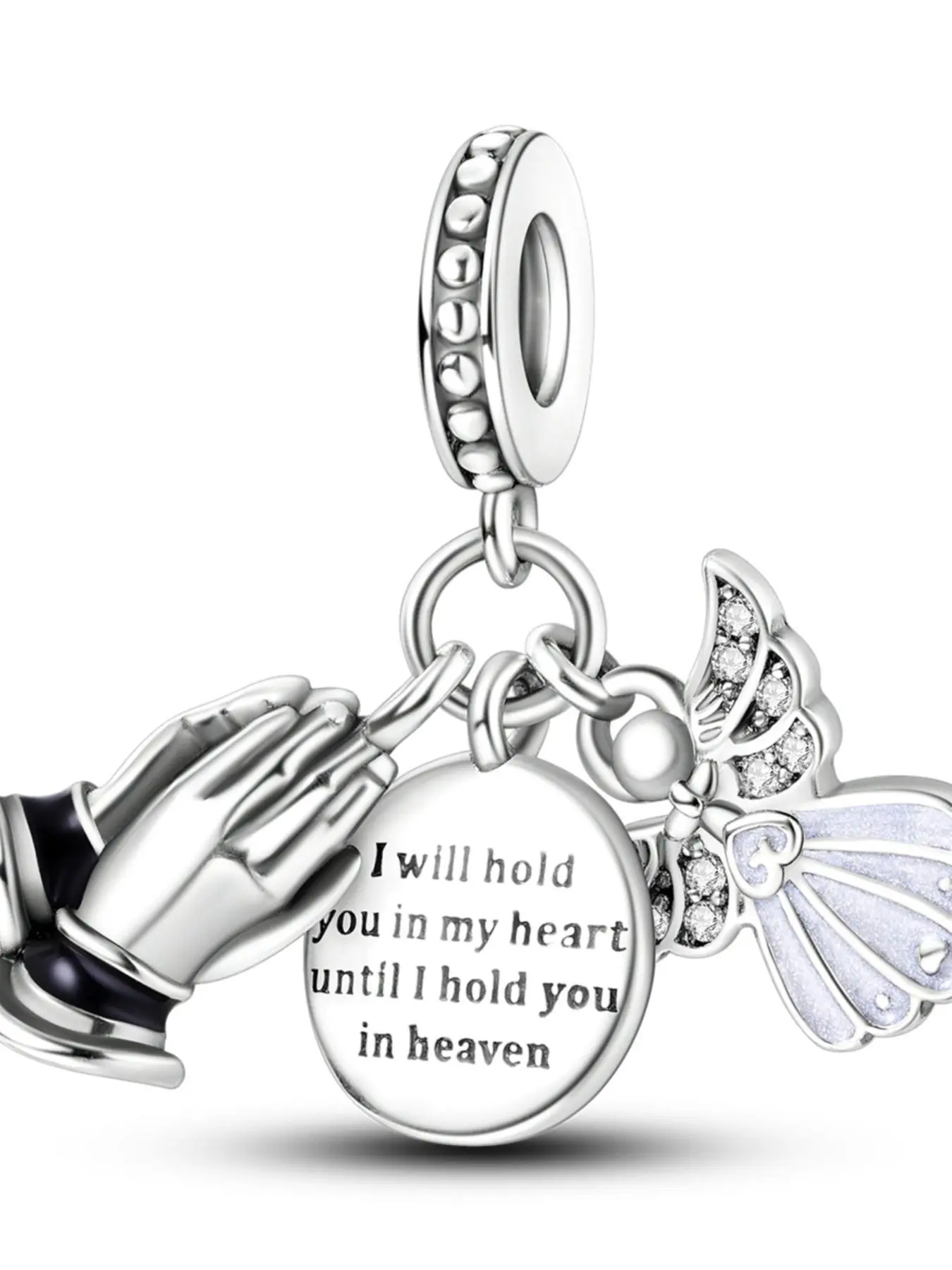 Angel Wing Design Pendant, Exquisite Trendy Pendant, Fashion Pendants, Zircon Decor Charm for Bracelet & Necklace, Fashion Accessories for Women & Girls, Trendy Fashionable Accessories