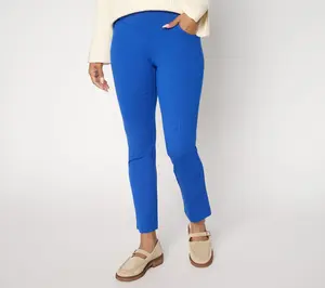 Women with Control Petite Luxe Ponte Straight Leg Pants