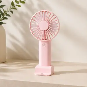 Pink Mini Portable Handheld Multi-Speed Fan, Versatile Desk Fan for Home Use, Multi-Speed Portable Fans