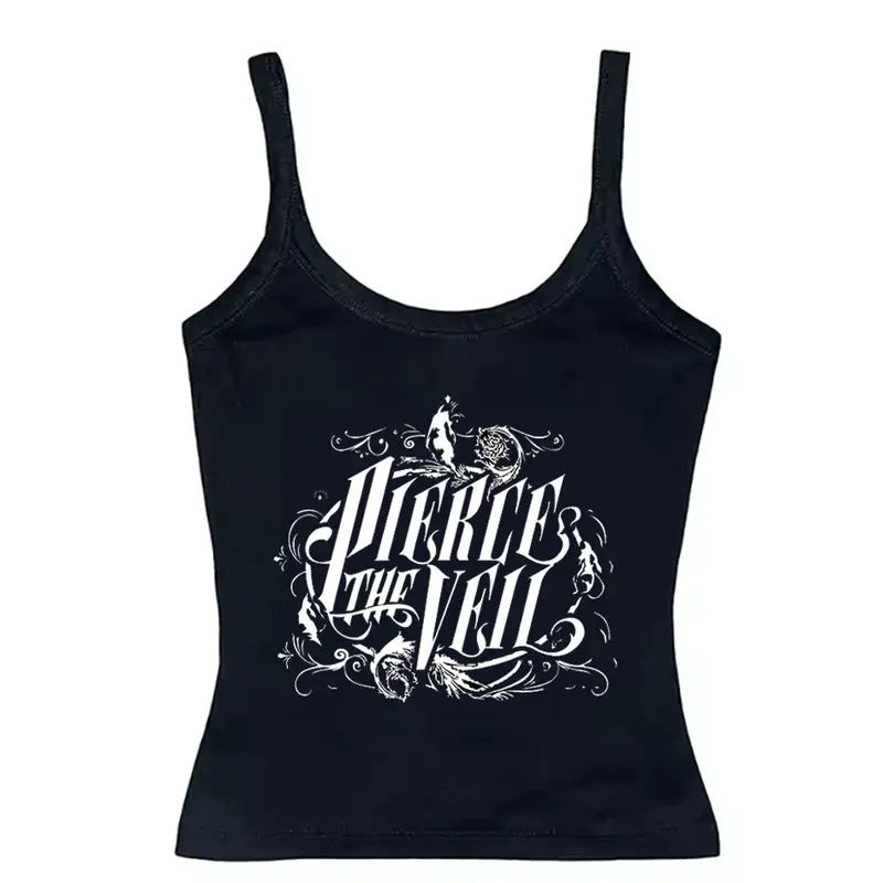 Misfits Skull Camisole Top – Goth Punk Rock Band Tank Top, Y2K Emo