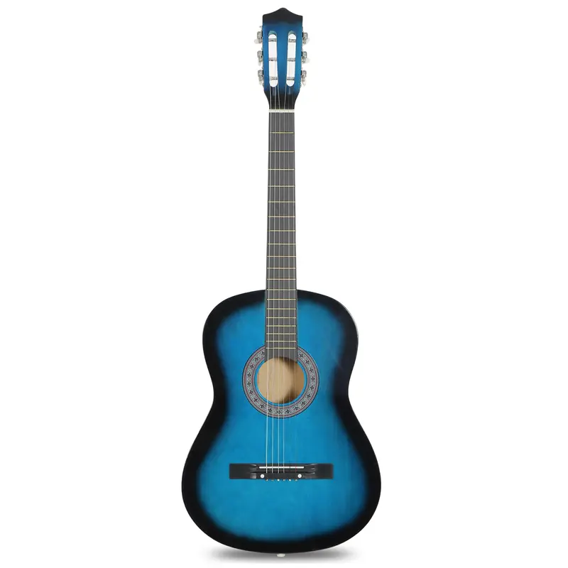LEMY 38-in 3/4 Size All-Wood Body Steel String Acoustic Guitar Starter Kit for Beginners & New Musicians - Acoustic Guitar Full Set with 19-Fret Fingerboard, Classic Finish, Gig Bag, Strap, Digital Tuner, Picks