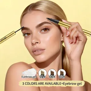 Dual-Ended Eyebrow Pencil with 4-Fork Tip Waterproof Brow Gel Microblading Eyebrow Pen for Natural Hair-Like Strokes Long-Lasting Smudge-Proof Brow Pen gel easy peel all-day makeup