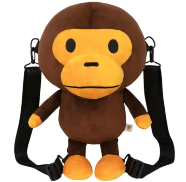 Bape Baby Milo XL Plush Backpack Brown