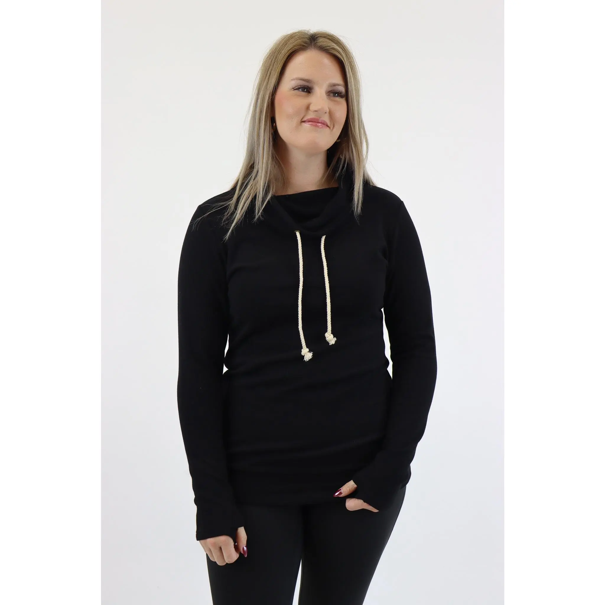 Ampersand Poppy Seed Cowlneck Performance Fleece Sweatshirt
