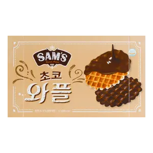 SAMAH Korean SAM'S Chocolate Grid Waffles 127g - Crispy Snack Cakes