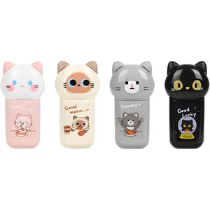 white Corrcetion Tape,4 Pcs Mini Japan Corrcetion Tape Pen,with Easy to Use Kawaii Cat Applicator,Cute Stationery Set Kawaii Birthday Gifts set for Back to School Supplies