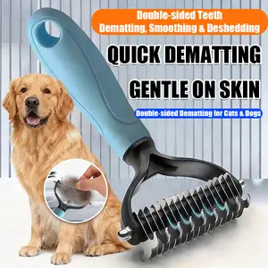 Special Comb for Dogs & Cats Removes Floating Hair & Tangles, Stainless Steel Pet Grooming Brush, Hair Removal & Massage Grooming Tool