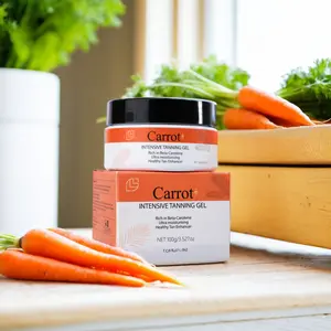 LANTHOME Professional Carrot Tan Accelerator - Buildable Self Tanning Gel with DHA & Hyaluronic Acid - Dark Tanning Oil Alternative for Natural Looking Bronze - Quick Dry, Non-Sticky, No Orange Tone