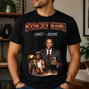Stacey King Legend Graphic Tee, 90s Bootleg Retro Sports Tribute, Commentary Icon Memorial Wear